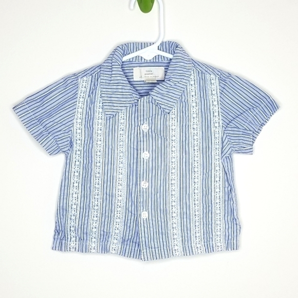 Peek Little Peanut Stripe Polo Button Down Shirt 3-6m - Picture 1 of 6